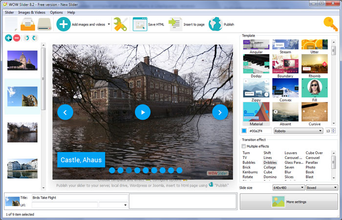 Add Images To jQuery Slider : Free Photo Slider Maker